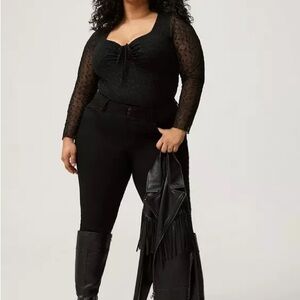 Stylish Black Lace Top